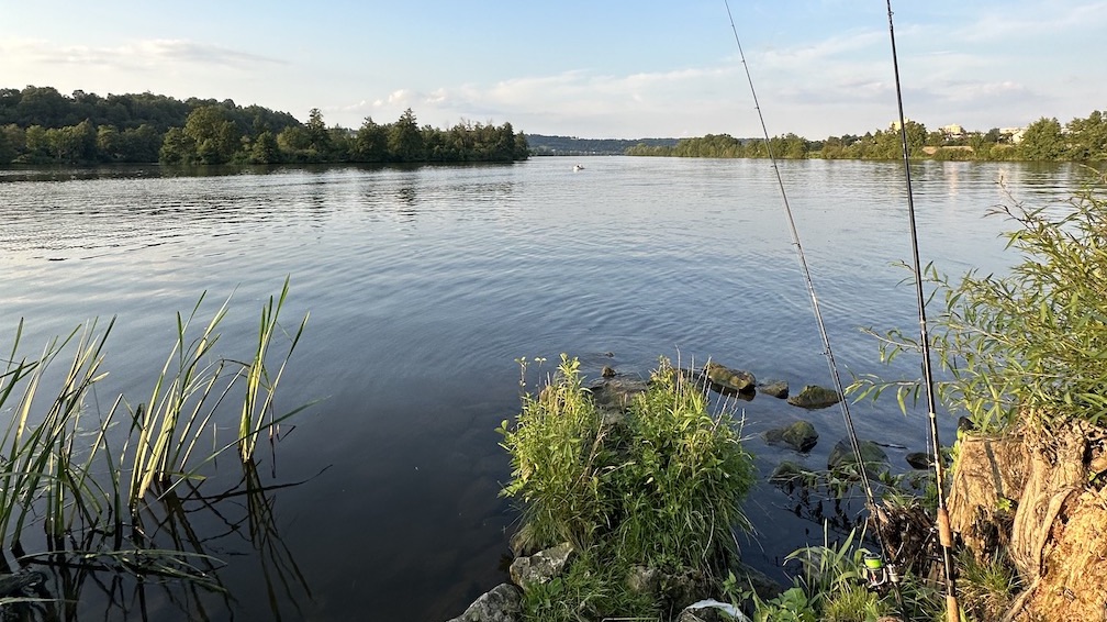 Angeln in unserem Hausgewässer an der Naab Angeln in unserem Hausgewässer an der Naab